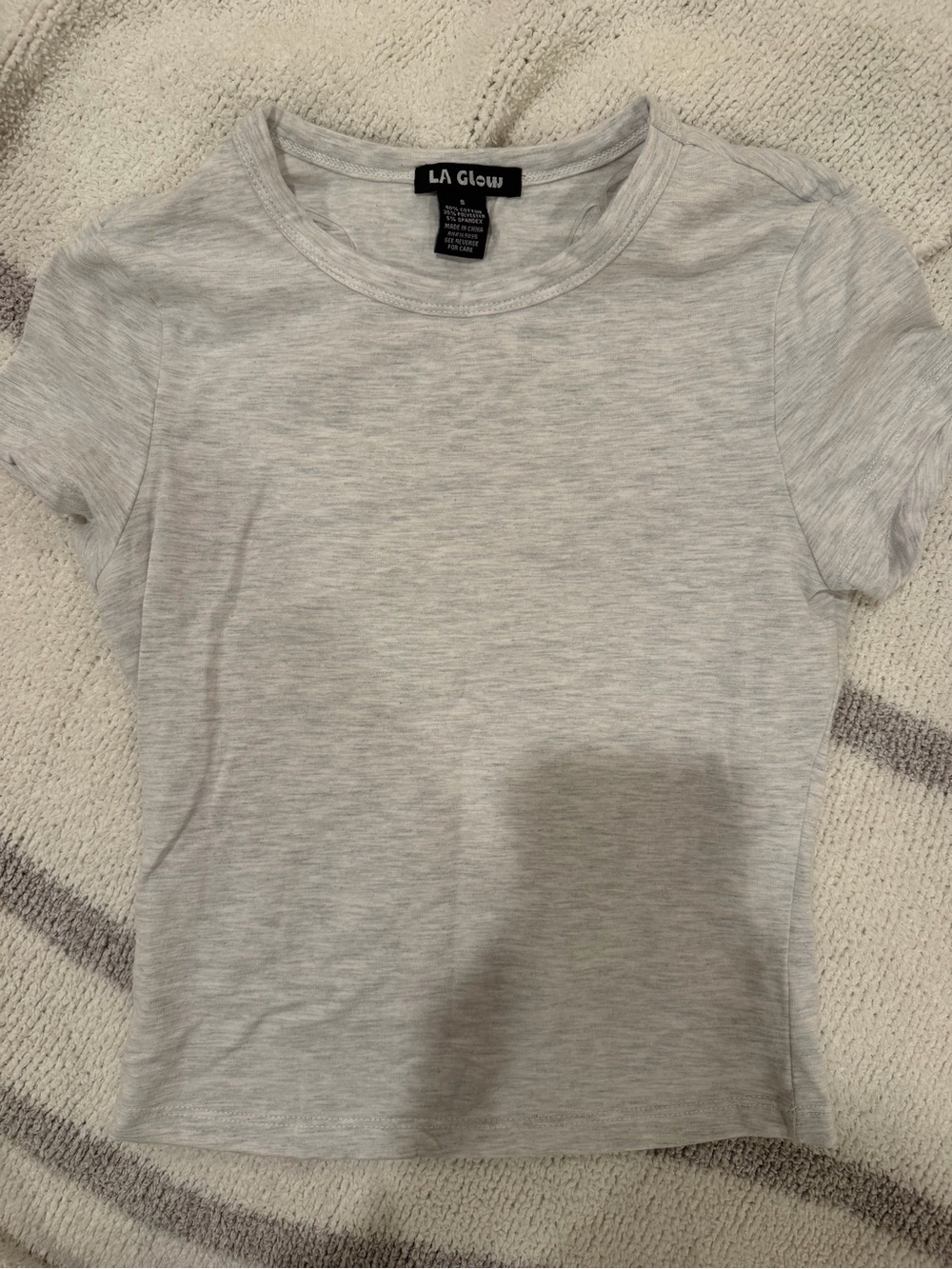 a:glow Light Gray Short Sleeve Crewneck Tee